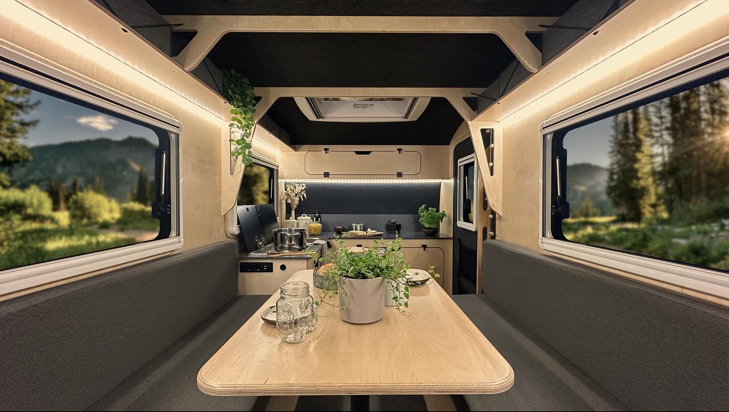 Camp Tour X34 Convertible Interior Night Layout